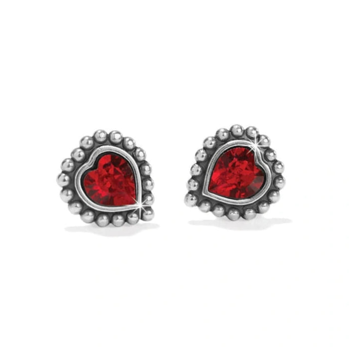This Brighton Shimmer Heart Red Earrings feature fine quality crystals in a bold red hue. 
