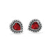 Red heart earrings