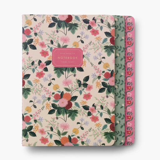 A delightful trio, the notebooks feature three complementary patterns.