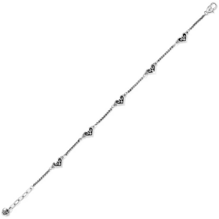 Brighton Alcazar Heart Anklet featuring a delicate heart accent with the signature Alcazar-inspired design and a polished finish for elegant everyday wear.