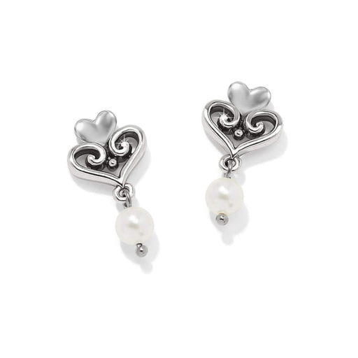 pearl heart earrings