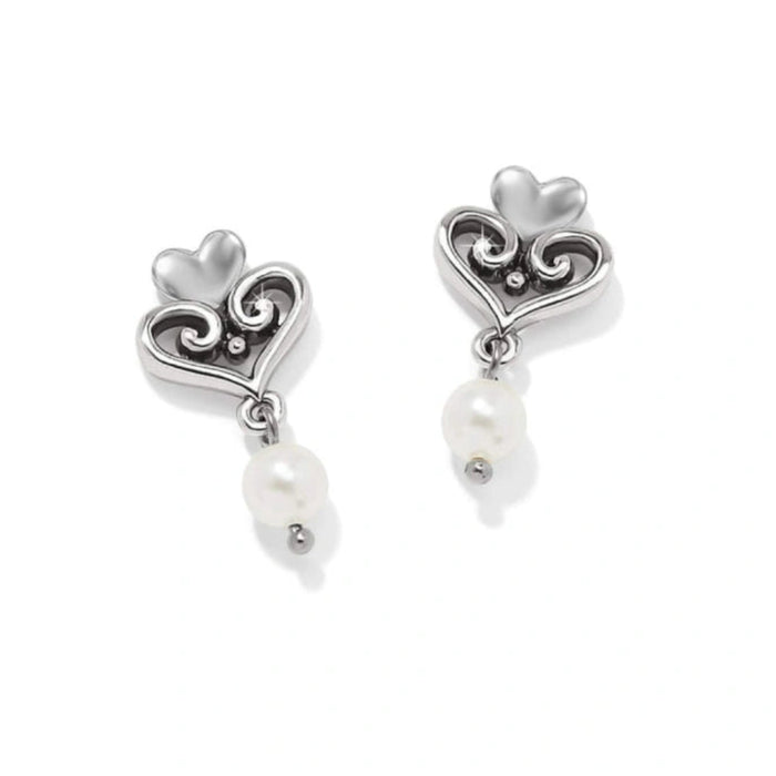 The Brighton Alcazar Amor Pearl Post Drop Earrings bring timeless elegance to every outfit.