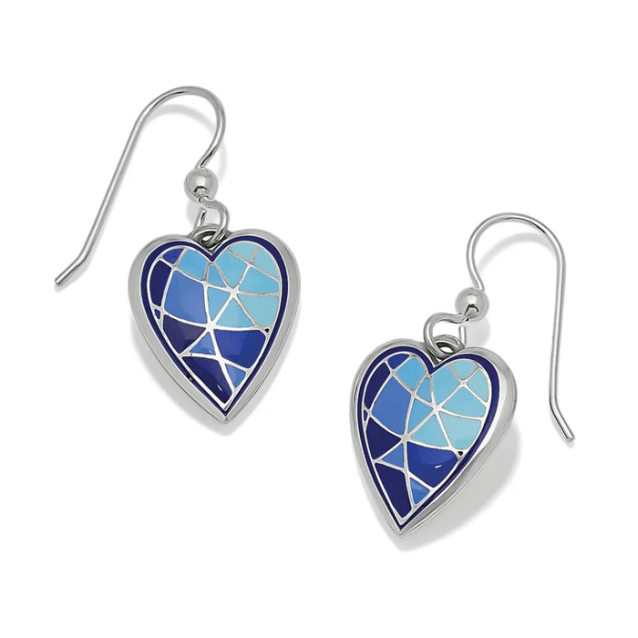 This Brighton Colormix Heart Blues French Wire Earrings design brings a beautiful blend of color and romance to your jewelry collection.