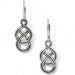 Brighton Interlok Braid Petite Leverback Earrings featuring a silver-plated Celtic knot-inspired braid design with an elegant petite drop and secure leverback closure.