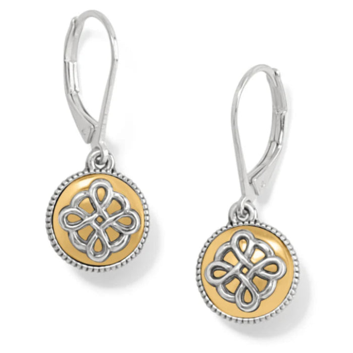 Interlok Noir Two Tone Leverback Earrings