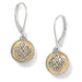 Interlok Noir Two Tone Leverback Earrings