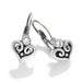 Alcazar Heart Leverback Silver Earrings