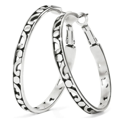 Contempo Large Hoop Silver Earrings