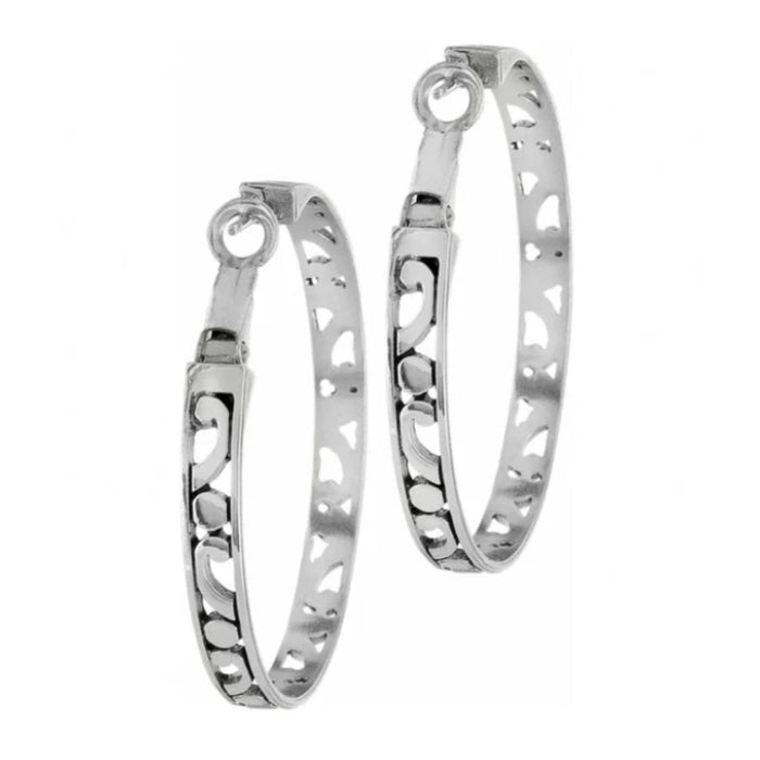 Contempo Large Hoop Silver Earrings