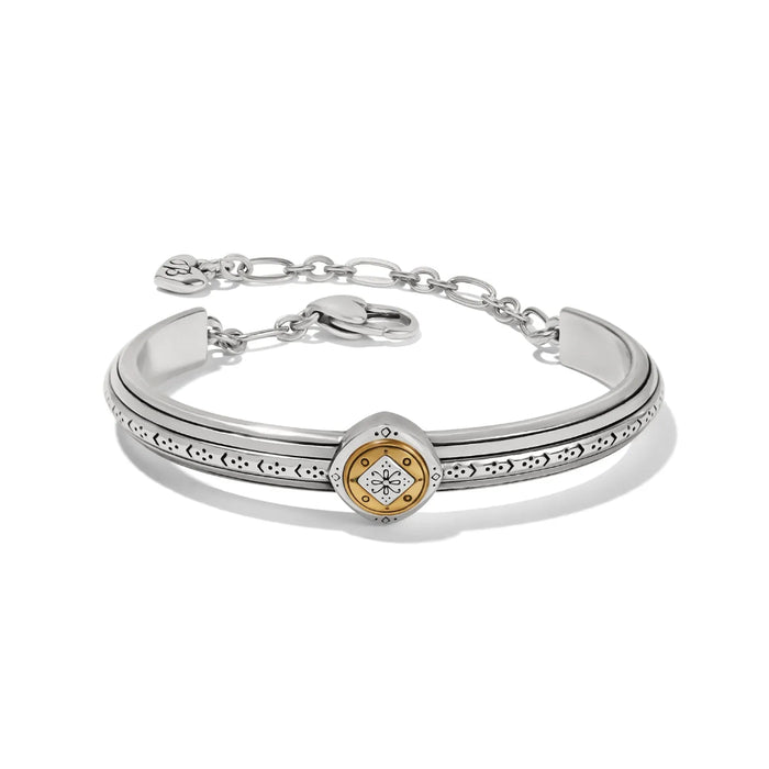 Brighton Mosaic Two Tone Bar Bracelet featuring a sleek bar design with contrasting two-tone detailing and an elegant polished finish.