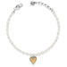 Brighton Cascade Embrace Pearl Heart Bracelet featuring luminous pearls and a polished heart centerpiece for timeless elegance and everyday wear.