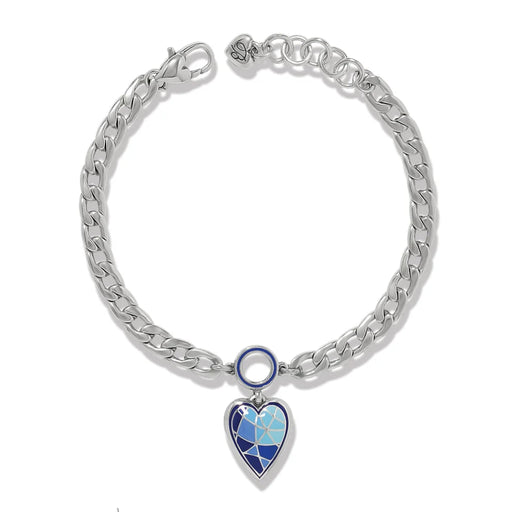 This Brighton Colormix Heart Blues Bracelet adds a colorful and romantic accent to your jewelry collection. 