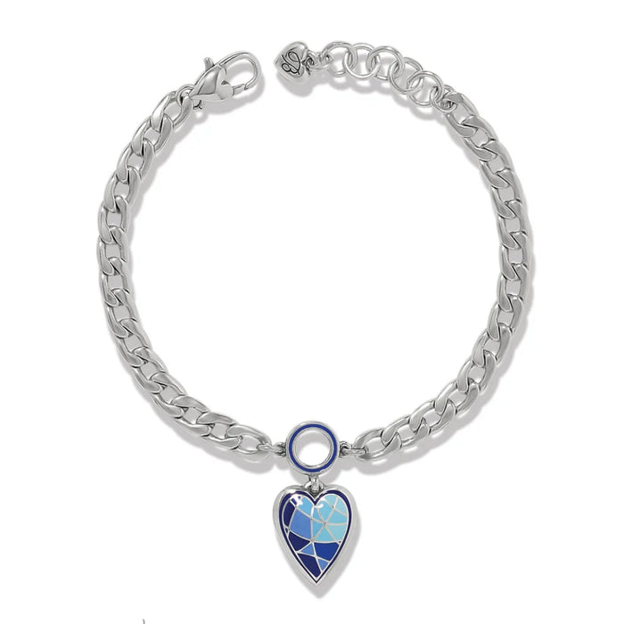 This Brighton Colormix Heart Blues Bracelet adds a colorful and romantic accent to your jewelry collection. 