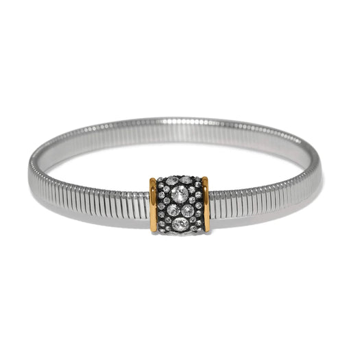 Meridian Solis hematite spring bracelet featuring a polished hematite-tone flexible design with a sleek, modern finish.