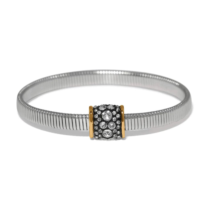 Meridian Solis hematite spring bracelet featuring a polished hematite-tone flexible design with a sleek, modern finish.