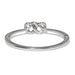 Polished silver Interlok linked hearts hinged bangle featuring intertwined heart motifs with a sleek, elegant design.