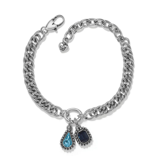 Elegant Twinkle Luxe charm link bracelet featuring polished chain links with sparkling charm accents and a refined finish.