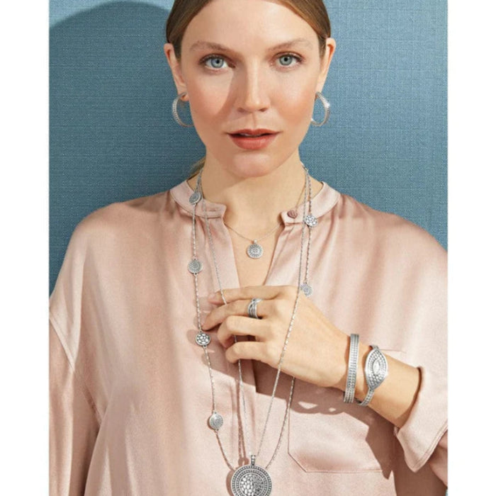 Brighton Pebble Round Hinged Bangle featuring a smooth rounded design and convenient hinged closure