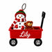 Ganz wagon ornament featuring the name Lily.