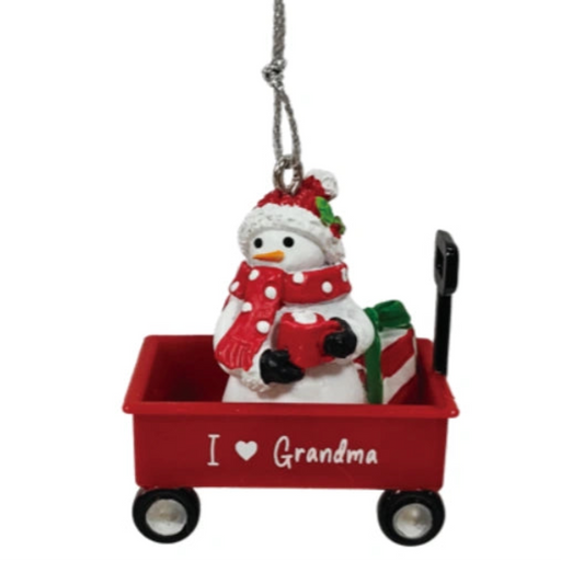 This Ganz I Heart Grandma Christmas Ornament is a heartfelt keepsake that celebrates the special bond with Grandma.
