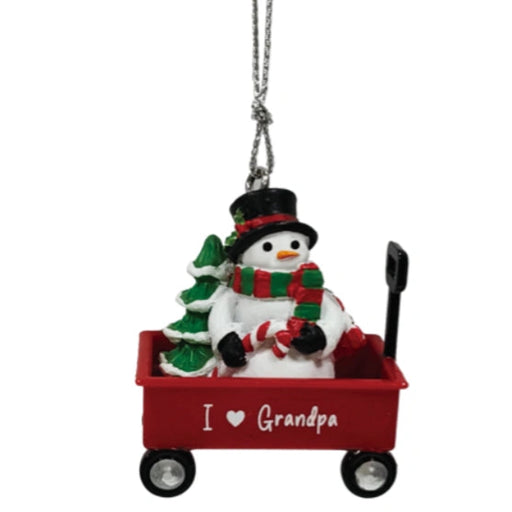 This Ganz I Heart Grandpa Christmas Ornament is a meaningful keepsake that celebrates the special bond with Grandpa.