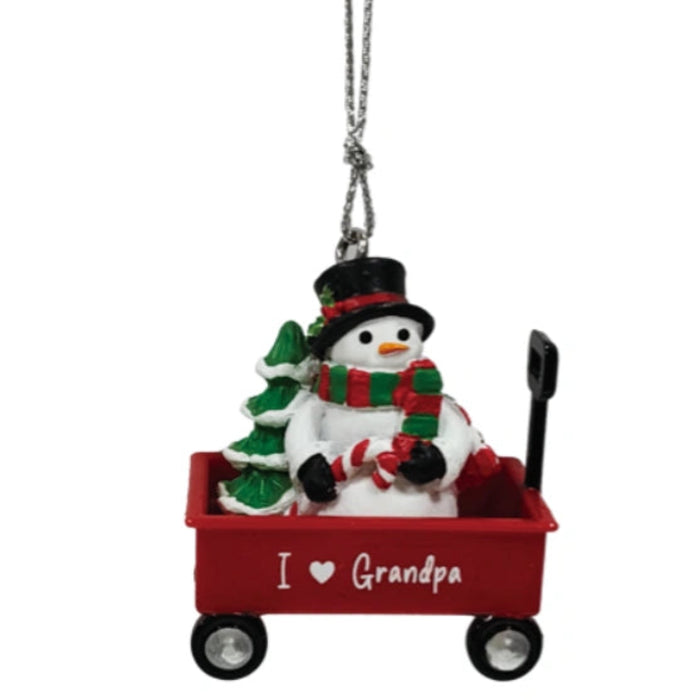 This Ganz I Heart Grandpa Christmas Ornament is a meaningful keepsake that celebrates the special bond with Grandpa.