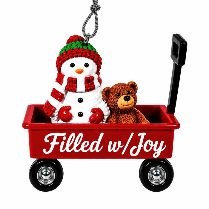 Ganz Filled with Joy wagon Christmas ornament