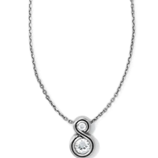 The Brighton Infinity Sparkle Petite Necklace features gracefully intertwined lines in a refined infinity silhouette.