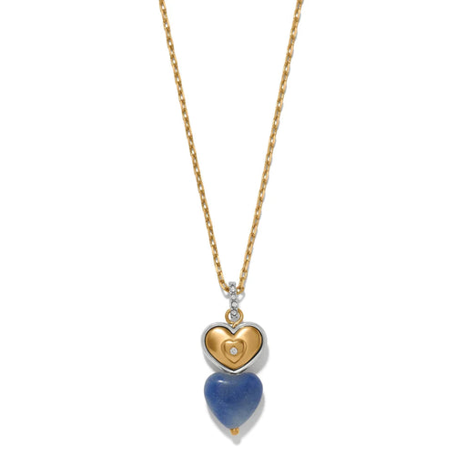 This Brighton One Heart Duo Heart Petite Necklace Features a charming duo-heart design, this petite necklace creates a graceful and meaningful look without overpowering your outfit.