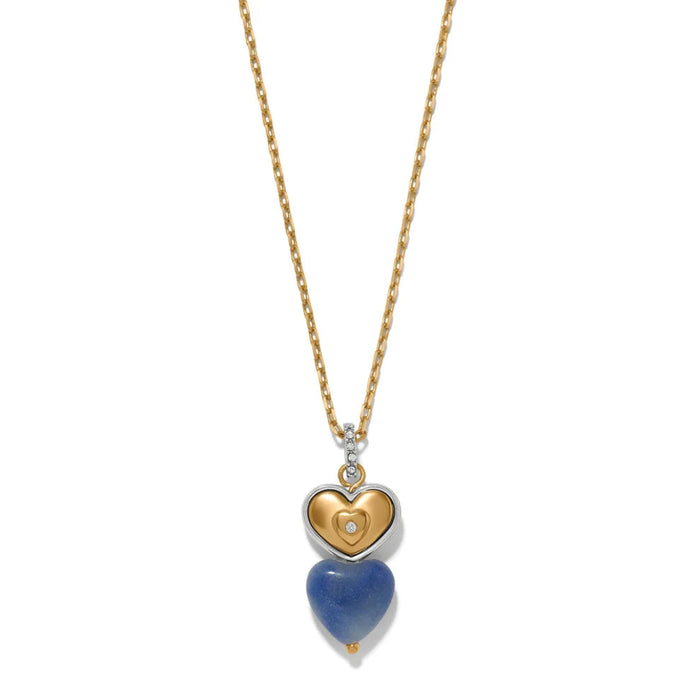 This Brighton One Heart Duo Heart Petite Necklace Features a charming duo-heart design, this petite necklace creates a graceful and meaningful look without overpowering your outfit.