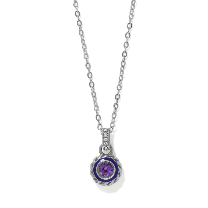 This Brighton Halo Gemma Petite Round Necklace adds effortless elegance to your everyday look.