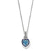 This Brighton Halo Gemma Petite Heart Necklace crafts with a sparkling gemstone center and a halo setting that catches light beautifully. 