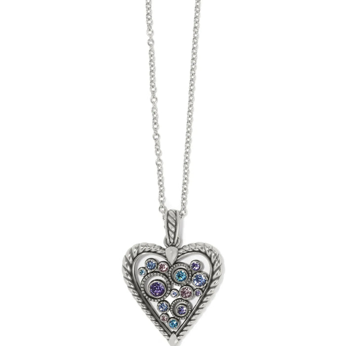 Halo Heart Necklace featuring an elegant heart pendant surrounded by a delicate halo