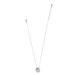 A single, silver-plated swirl hangs elegantly from this adjustable chain. Simple, fun, and modern.