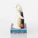 Side view of Jim Shore Ghosts with Boo figurine showing detailed ghost design with pumpkin accent.