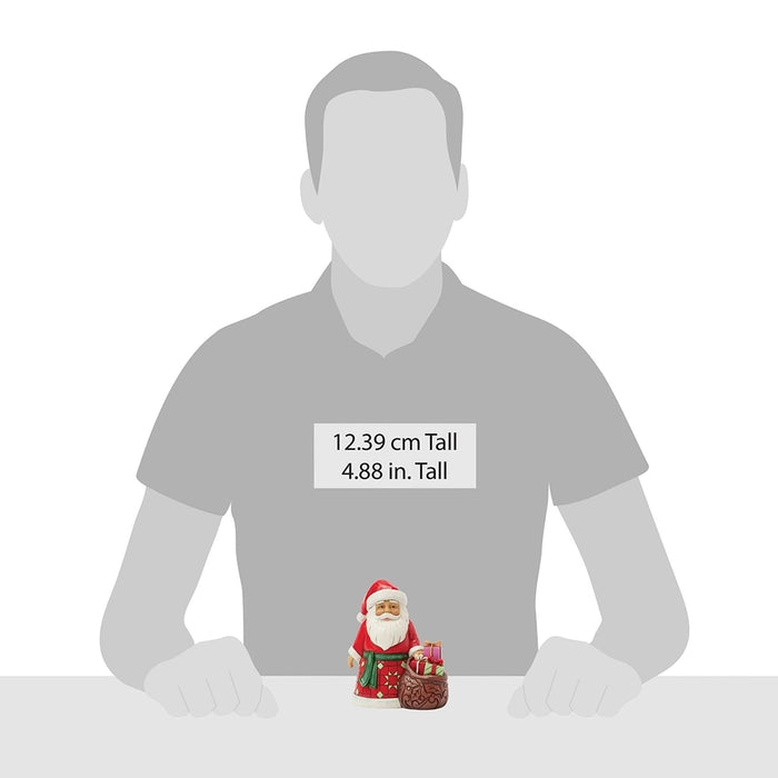 Size comparison image of 4.88-inch Santa figurine.