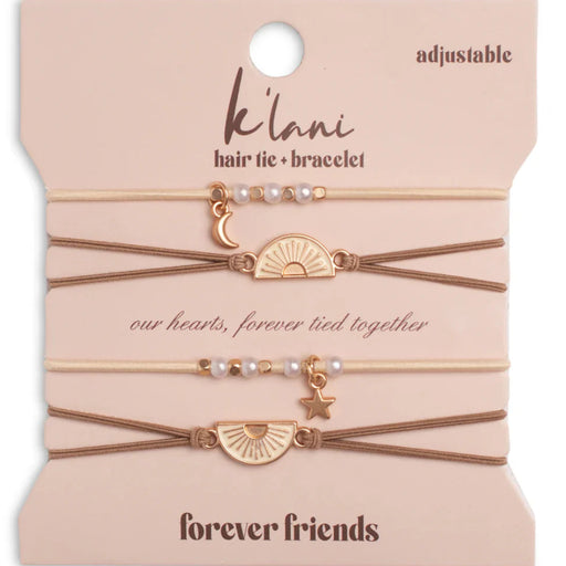K Lani : Forever Friends Hair Tie Bracelet-Adjustable