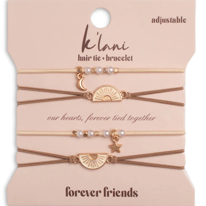 K Lani : Forever Friends Hair Tie Bracelet-Adjustable