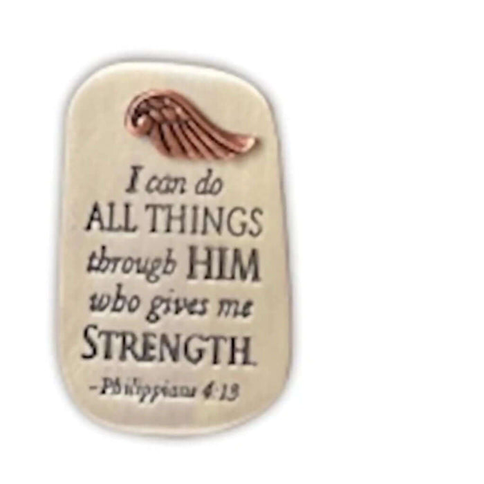 Cathedral Art : Visor Clip – I Can Do All Things Through Him (Carded) at Annie's Hallmark