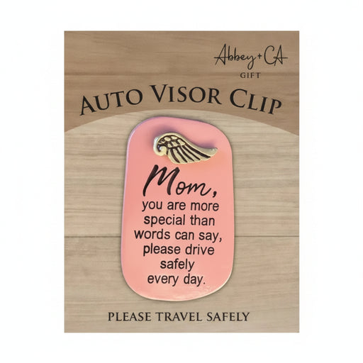 This Cathedral Art Mom Visor Clip attaches securely to most vehicle sun visors and serves as a daily reminder of your love, encouragement, and support.