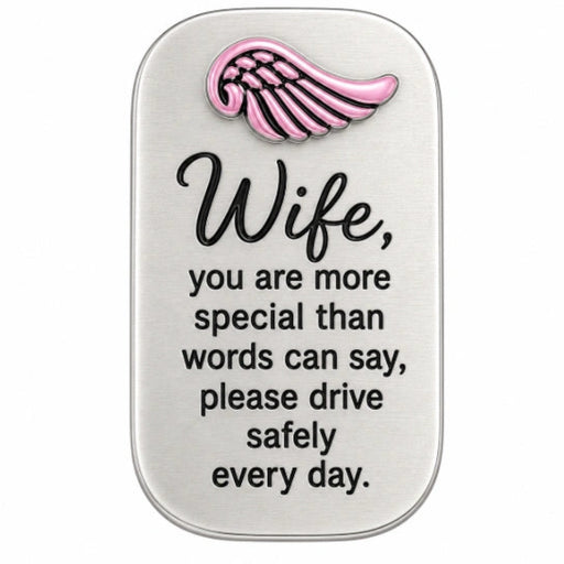 This Cathedral Art Wife Visor Clip is a meaningful car accessory designed to celebrate the special bond between Partners.