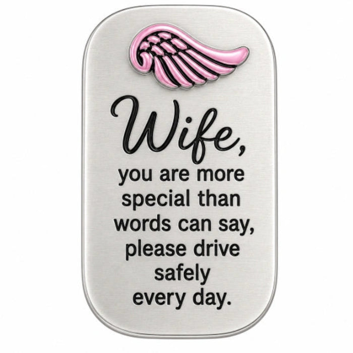 This Cathedral Art Wife Visor Clip is a meaningful car accessory designed to celebrate the special bond between Partners.