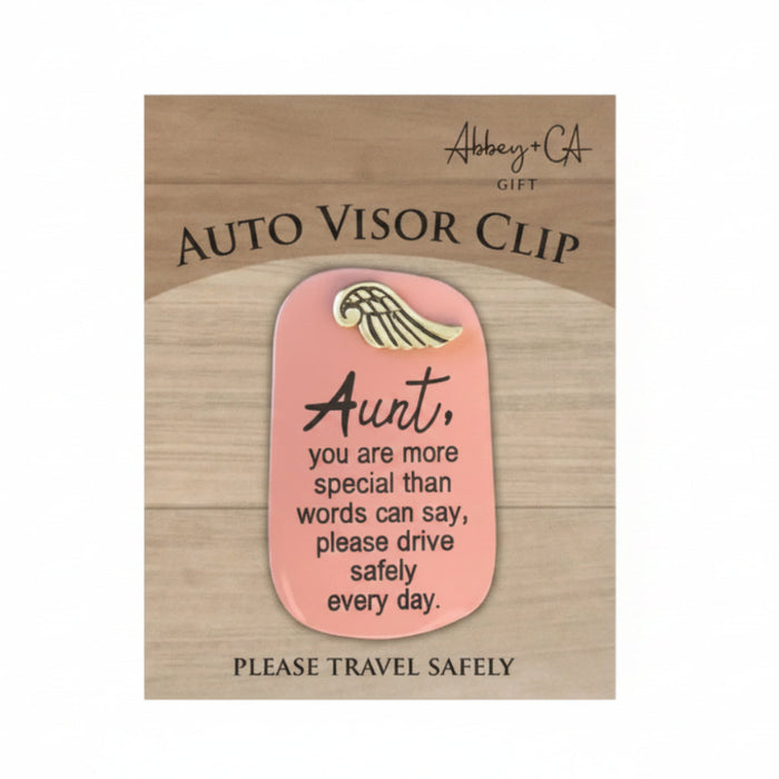 "Ideal for aunts who appreciate spiritual gifts, this visor clip transforms your car interior into a personal sanctuary."