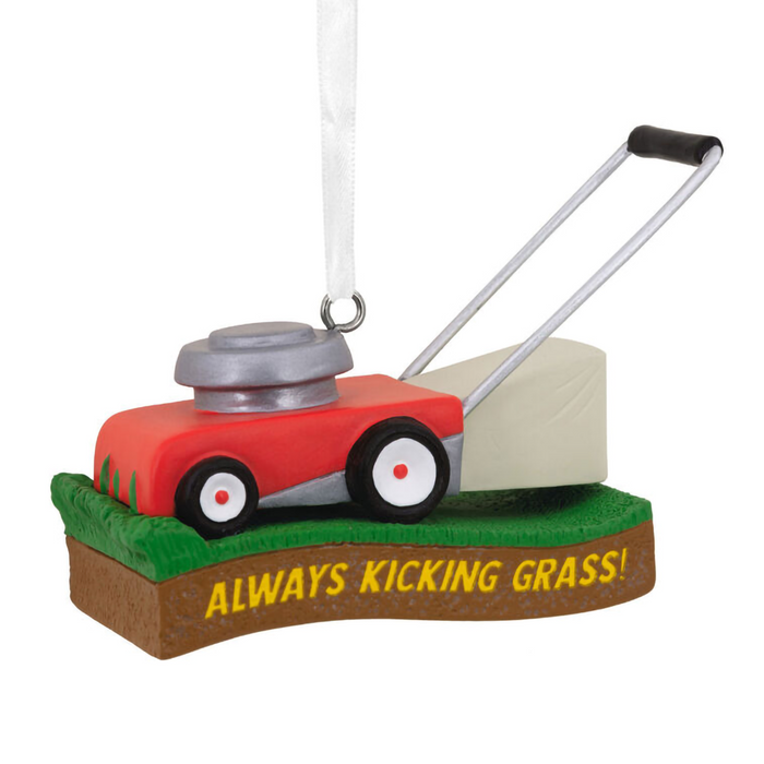 Hallmark : Kicking Grass Lawn Mower Hallmark Ornament