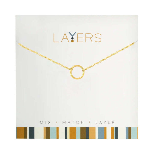 Center Court: Gold Open Circle Layers Necklace at Annie's Hallmark