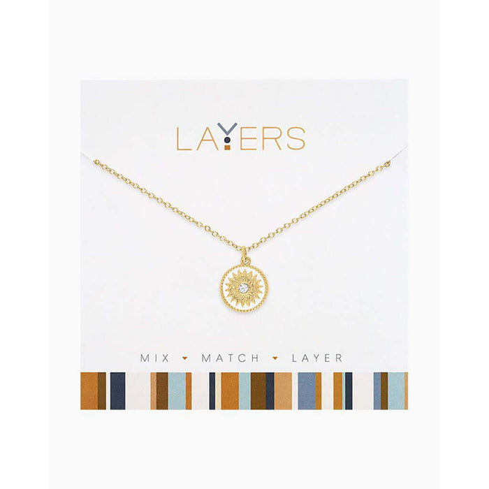 Center Court: Gold Starburst Coin Adjustable Necklace at Annie's Hallmark