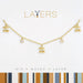 Gold multi mini cherry layered necklace with elegant trendy design for women