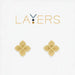 Stylish layers earrings made of gold plated brass, featuring a contemporary design.