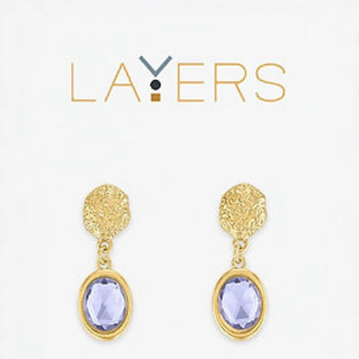 Elegant layers earrings crafted from gold plated brass, perfect for any occasion.