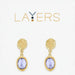 Elegant layers earrings crafted from gold plated brass, perfect for any occasion.